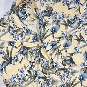 Tommy Bahama Mens Silk Button Down Shirt M Tropical Coastal Stylish Resort Beach